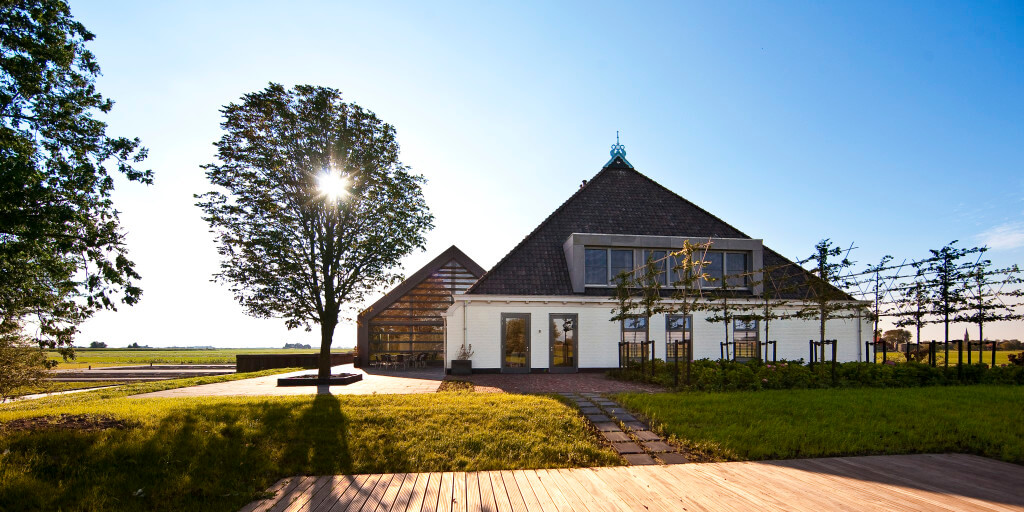 Pollepleats Blauwhuis — groepsaccommodatie met katoenstuc
